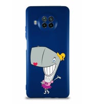 Xiaomi Mi 10T Lite Soft Premier Kapak Pearl Yengeç Tasarımlı Silikon Kılıf - Lacivert (Şeffaf)