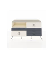 Kronos Konsol 2 Raflı 4 Çekmeceli 4 Kapaklı 176x59x99 Aytaşı-Aytaşı/Antrasit