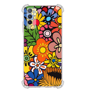 PrintiFy Vivo Y20S Uyumlu Retro Color 2 Baskılı Şeffaf Köşe Korumalı Antişok Kılıf