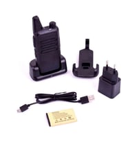 Çaycı Telsizi Tekli Paket Kulaklık Hediyeli Full Set (Siyah)