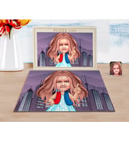 BK Gift Kişiye Özel Kız Çocuk Karikatürlü 1000 Parça Profesyonel Puzzle-17