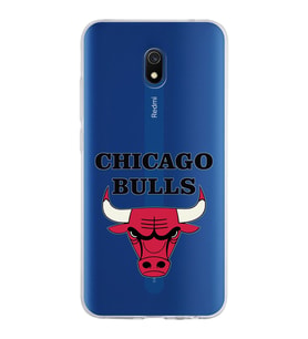 Xiaomi Redmi 8A Uyumlu Kapak Chicago Bulls Tasarımlı Şeffaf Silikon Kılıf