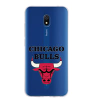Xiaomi Redmi 8A Uyumlu Kapak Chicago Bulls Tasarımlı Şeffaf Silikon Kılıf