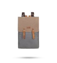 Design 02 15.6 Inch Kanvas - Hakiki Deri Laptop Sırt Çantası