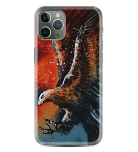 Apple iPhone 11 12 13 14 Pro Max Kılıf Desemli Silikon Kartal Uçarken 1718