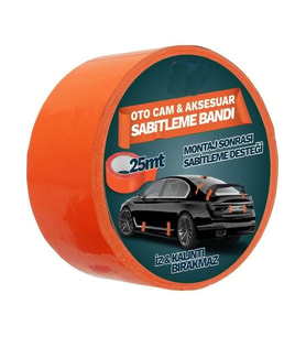 Oto Cam Ve Aksesuar Geçici Sabitleme Bandı Turuncu 45mmx25mt
