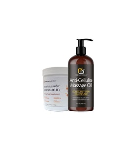 Selülitlere Son Anti Selülit Masaj Yağı Anti-Cellulite240 ml + Smarter Curcumin Göbek Basen Yağ Yakıcı Kilo Verdirici 130 gr