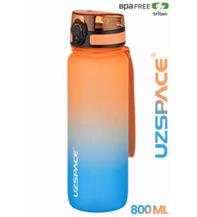 Uzspace 800ml -YENİ EBAT-Çift Renk Softtouch Tritan Su Matarası