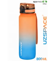 Uzspace 800ml -YENİ EBAT-Çift Renk Softtouch Tritan Su Matarası