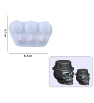 EPOKSİ REÇİNE SİLİKON KALIP İTHAL ŞAPKALI KURU KAFA BİLEKLİK OBJE SİLİKON KALIP HB3021-0043 (Beyaz)