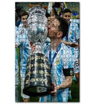 Cakapuzzle Kupa Amerika 2021 Messi Kupa Sevinci Puzzle Yapboz MDF (Ahşap) (120 Parça)