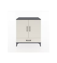 Hyperion Şifonyer Tek Raflı Tek Çekmeceli 2 Kapaklı 88x44x96 Antrasit-Aytaşı