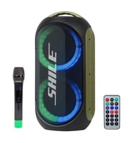 Ayt Shile SL-2019A El Mikrofonlu Kumandalı Usb Sd Kart Bluetooth Rgb Işıklı Taşınabilir Şarjlı Seyyar Anfi Hoparlör