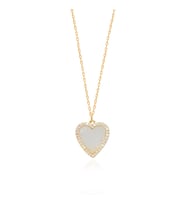 EMILIANO JEWELLERY 925 AYAR GÜMÜŞ TAŞLI KALP KOLYE