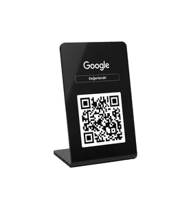 MEO Google Yorum Standı - QR Kodlu Masaüstü Pleksi Stand