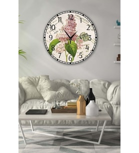 Retro Tasarımlı Duvar Saati 35x35 Cm (Baskılı)