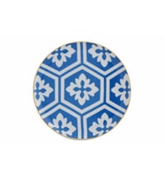 Porland Morocco Desen2 Mavi Düz Tabak 17 cm 04A+P021449