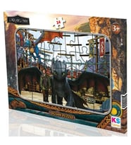 KS Games 24 Parça Ejderhanı Nasıl Eğitirsin Erkek Çocuk Frame Puzzle - HD704