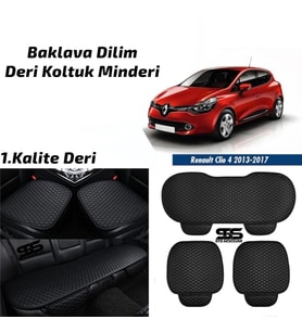 Renault Clio 4 2013-2017 Siyah Deri Oto Koltuk Minderi