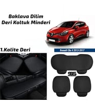 Renault Clio 4 2013-2017 Siyah Deri Oto Koltuk Minderi