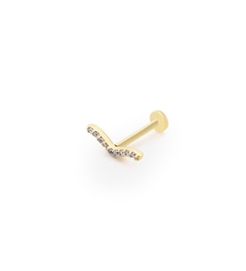 14 Ayar Altın Taşlı Ala Tragus Küpe