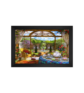 Manzara Temalı Kanvas Tablo 80 x 110 cm Siyah Çerçeve