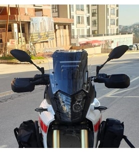 MOTOCAM Yamaha Tenere Rall 700 Ön Cam 2019-2026 Model 39cm Füme Renkli 4mm