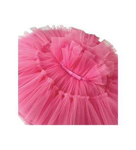 Petityu Tutu Fiyonklu Seker Pembe Dogumgunu Elbisesi