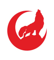 Bozkurt Hilal Oto Cam Sticker Kırmızı 20*20 Cm