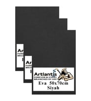 Siyah Eva 50x70 cm 3 Adet Eva Süngeri Okul Kreş Anasınıfı Elişi Etkinlikleri