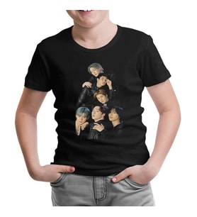 Super M - Group Siyah Çocuk Tshirt