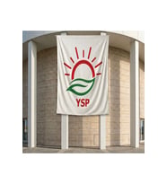 YSP Yeşil Sol Parti Bayrağı 140gr Premium Raşel Kumaş 200x300 cm