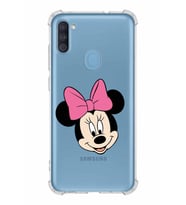 Samsung Galaxy A11  Köşe Korumalı Antişok Kapak Minnie Mouse Tasarımlı Şeffaf  Kılıf