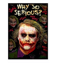 ekart Neden Bu Kadar Ciddisin Joker Desenli Ahşap Tablo 32cm X44cm