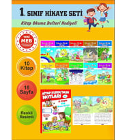 1.Sınıflar İçin Okumayı Sevdiren 10 lu Hikaye Seti 13 (Kitap Okuma Defteri Hediyeli)