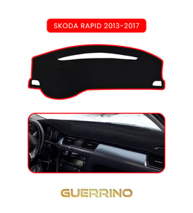 SKODA Rapid (2013-2017) TORPİDO KORUMA HALISI KIRMIZI KENAR