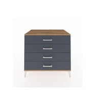 Kronos Şifonyer 4 Çekmeceli 88x59x80 Çam-Antrasit