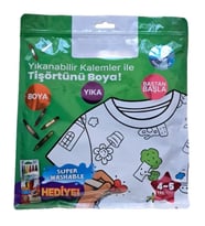 Kalem Hediyeli Boyanabilir Tişört 4-5 Yaş