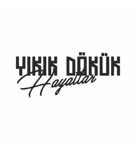 Yıkık Dökük Hayatlar Araba Sticker siyah 17x8 CM (Siyah)