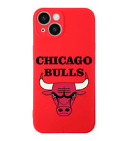 Apple iPhone 14 Plus  Lansman Kılıf Chicago Bulls  Tasarımlı Altı Kapalı İçi Kadife Kaplı  Kapak (Şeffaf)