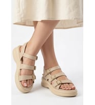 Sepet365 Cesa Bej Cilt Tokalı Sandalet