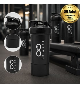 Logonuza Özel 50 Adet S101 550 ml Smart Shaker - Hazneli Sporcu Shaker