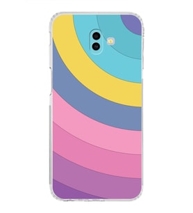 Samsung Galaxy J6 Plus  Kamera Korumalı Kapak Renk Cümbüşü Tasarımlı  Şeffaf  Kılıf