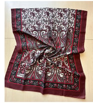 Polo Craft Soft Osmanlı Desen Şal 70 x 180 (Bordo-Siyah)