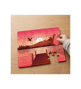 İskele - Günbatımı Tasarımlı 24 Parça Ahşap Çocuk Puzzle MPK1177