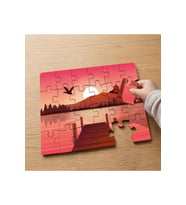 İskele - Günbatımı Tasarımlı 24 Parça Ahşap Çocuk Puzzle MPK1177
