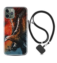 Apple iPhone 11 12 13 14 Pro Max Kılıf Boyun Askılı Silikon Kartal Uçarken 1718