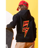 Çocuk  Yıldırım Baskılı Sweatshirt (Siyah)