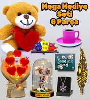 Mega Hediye Seti - 8 Farklı Hediyeli Size Özel Premium Set - Kişiye Özel (Model 7)