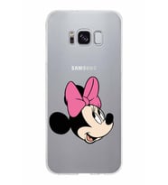 Samsung Galaxy S8 Kapak Minnie Mouse Tasarımlı Şeffaf Silikon Kılıf